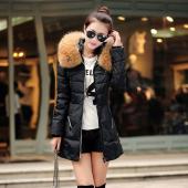 Herbst Winter Damen Parka OberBekleidung Ente Daunenjacke mit Grossem Pelzkragen sowie s Grösse xxxl Verdickun