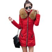 Herbst Winter Damen Parka OberBekleidung Ente Daunenjacke mit Grossem Pelzkragen sowie s Grösse xxxl Verdickun