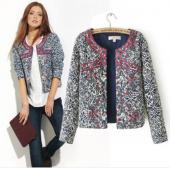 neue europäische und Amerikanische Stil ausdrucken Blau und Weiss um den Hals an Damen Mantel für Damen