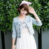 neue Damen Jeans Jacken Outwear Jeans Mantel klassischer Jacken Damen JeansMode weiblichen Jacken Mäntel Nieten