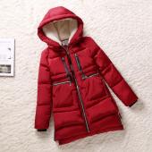 Winter Damen wadded Jacke Rot weibliche mittellang plus Size Lady lässig runter wadded Verdickung Werkzeuge Mantel sc