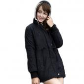 neue Frau Wintermantel lange Ärmel reißverschluss Dicken Vlies Kapuzen Jacke plus Size Parka Mantel cl009