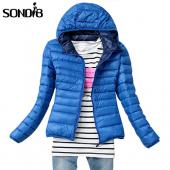 5 Farbe neue WinterJacke Damen OberBekleidung slim Vermummte DaunenJacke Frau warm Mantel Gepolstert