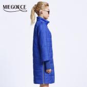 miegofce neuen Frühling Jacke Damen Wintermantel Damen Kleidung mittellang Baumwolle Gepolsterte  slim warme Jacke Mante