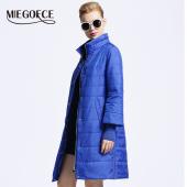 miegofce neuen Frühling Jacke Damen Wintermantel Damen Kleidung mittellang Baumwolle Gepolsterte  slim warme Jacke Mante