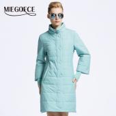 miegofce neuen Frühling Jacke Damen Wintermantel Damen Kleidung mittellang Baumwolle Gepolsterte  slim warme Jacke Mante