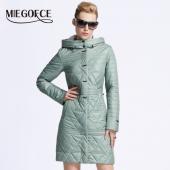 miegofce neuen Frühling Jacke Damen Wintermantel Damen warm Outwear dünn Gepolsterte  Baumwolljacke Mantel Damen Kleid