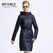 miegofce neuen Frühling Jacke Damen Wintermantel Damen warm Outwear dünn Gepolsterte  Baumwolljacke Mantel Damen Kleid