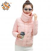 Herbst Winter Damen grundlegende Jacke Mantel weibliche slim aus Baumwolle lässig Schwarzen Jacken Mäntel Kragen Mark