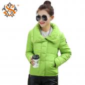 Herbst Winter Damen grundlegende Jacke Mantel weibliche slim aus Baumwolle lässig Schwarzen Jacken Mäntel Kragen Mark