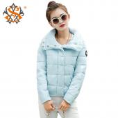 Herbst Winter Damen grundlegende Jacke Mantel weibliche slim aus Baumwolle lässig Schwarzen Jacken Mäntel Kragen Mark