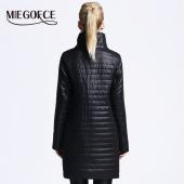 miegofce neuen Frühling Jacke Damen Wintermantel Damen Bekleidung warm Outwear Baumwolle Gepolsterte  lange Jaccke
