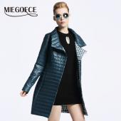 miegofce neuen Frühling Jacke Damen Wintermantel Damen Bekleidung warm Outwear Baumwolle Gepolsterte  lange Jaccke