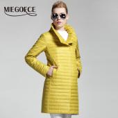 miegofce neuen Frühling Jacke Damen Wintermantel Damen Bekleidung warm Outwear Baumwolle Gepolsterte  lange Jaccke