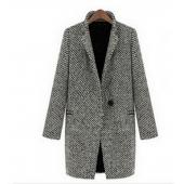 kostenLoser Versand elegante Damen Winter woll Mäntel plus Size Grauen warm Baumwolle graben laides sAmt Dicken Jacke