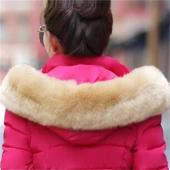 heißer Mode Damen Kleider Wintermantel waschbär Pelzkragen warme Mäntel Frau lange OberBekleidung Dicken Parkas daunenj