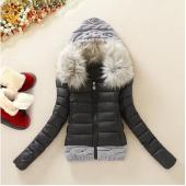 für neuankömmlinge WinterJacke Damen Mode slim Grosse Pelzkragen warme Outdoor lässig runter Mantel Versandkosten h229
