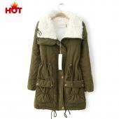 die neue Herbst Winter Jacke Mantel Damen Parka Frau Kleidung Feste lange Jacke slim plus Size Damen winte