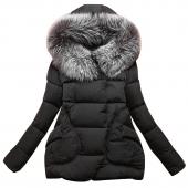 neue Winter Damen Jacken voll erfasst pockets Women Ärmel Baumwolle mit Hut mit federn ultraleichte Daunen Jacke