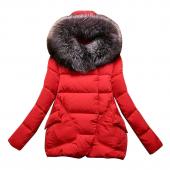 neue Winter Damen Jacken voll erfasst pockets Women Ärmel Baumwolle mit Hut mit federn ultraleichte Daunen Jacke