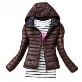 Herbst Winter Damen grundlegende Sport Jacke Mantel weibliche slim Kapuzen Marke Baumwolle lässig Schwarzen Jacke