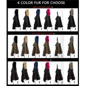 Hochwertige neue WinterJacke Mantel Damen Parkas army green Grossen raccoon Pelzkragen Vermummte Frau Outwear