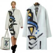 Top 2017 Baumwolle Hals Mantel weibliche Mantel gekritzel Print Parka Outwear edel elegant Verpackt Jacken Damen