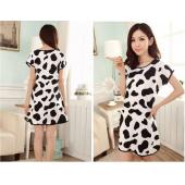 imc sehr süß Damen Cartoon Polka Dot Sleepshirt kurze Ärmel Nachtwäsche Mode Damen Nachthemden in einem