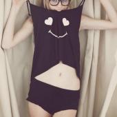 8 Stilen Hochwertige neue casual Nachtwäsche Damen Mode Baumwolle gemischt Hemd Shorts Hose Pyjama hat Nachtw