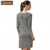 qianxiu Mädchen Nachthemd drei viertel dessous Knielangen sleepskirt Modal Baumwolle Nachtwäsche für Damen