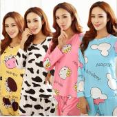 heiße Damen Mode süße Damen Pyjama Tier indoor Bekleidung zu Hause Anzug Nachtwäsche Frühjahr lange Ärme