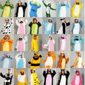 neueste Erwachsene Flanell Pyjama Cosplay süß pikachu stitch EinHorn der Winter Onesies Weihnachten halloween