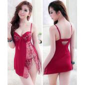 Damen sexy push up BH träger und Nachtwäsche Pad Spaghetti Nachthemd heißer Stahl kleine Spitzen