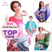 Damen Nachthemden angebot Seide Bademantel Schlafen Lounge Damen Nachtwäsche plus Size hausMäntel Schlafen Top 1010