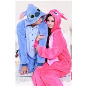 der Blau Rosa stich Strampler Erwachsenen unisex Cosplay kostüm SchlafAnzug in einer Partei Nachtwäsche für erwachse