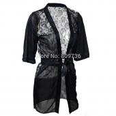 1Set Damen Kleidung hat Spitzen Nachthemd sexy Nachtwäsche an Nachtwäsche Damen Schwarze m l xl Grösse heiße Mode fall