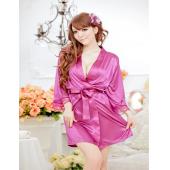 notierung Damen sexy Satin Morgenmantel Nachtwäsche dessous an Spitzen g String Pyjama und Bademantel Bademantel