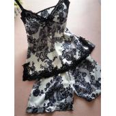 sexy Pijamas Damen Schlafen hat einen Tiefen v Hals sexy Spaghetti Shorts Homewear Pijama Damen Pyjamas Pyjama