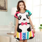 c73 Versandkosten neue Damen Kleider Kleidung Pyjama Polka Dot Nachtwäsche kurze Ärmel Sleepshirt