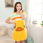 c73 Versandkosten neue Damen Kleider Kleidung Pyjama Polka Dot Nachtwäsche kurze Ärmel Sleepshirt