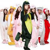 Grosshandel EinHorn Panda stitch unisex Flanell Kapuzenpulli Pyjama kostüm Cosplay Tier Onesies Nachtwäsche