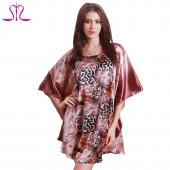 Top Verkauf Nachthemden Sleepshirts Faux Seide plus Grösse home BadeMantel weibliche Damen Nachtwäsche Morgenmantel