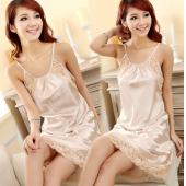 Damen sexy Spitzen Seide Hosenträger Seide Sommer Herbst Prinzessin Nachthemd casual Nachtwäsche Verband Kleid