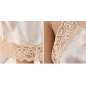 Damen sexy Spitzen Seide Hosenträger Seide Sommer Herbst Prinzessin Nachthemd casual Nachtwäsche Verband Kleid