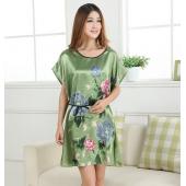 heißes Verkauf Frau Sommer Gewand Grüne Chinesische Damen Seide Rayon Bad Kleid Yukata Nachthemd nuisette Pijama zeich