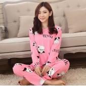 neue süße Baumwolle Womens Pyjama Tier kleine Katze indoor Bekleidung zu Hause Anzug Nachtwäsche Winter Pyjama Frau