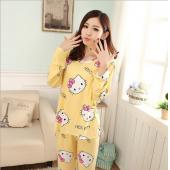 neue süße Baumwolle Womens Pyjama Tier kleine Katze indoor Bekleidung zu Hause Anzug Nachtwäsche Winter Pyjama Frau