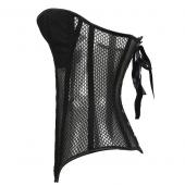 sexy Mesh Korsetts und bustie elastischen net Hebt Blumen Design busk Schliessung Bustier Korsett körper shapewear