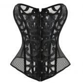 sexy Mesh Korsetts und bustie elastischen net Hebt Blumen Design busk Schliessung Bustier Korsett körper shapewear