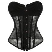 sexy Mesh Korsetts und bustie elastischen net Hebt Blumen Design busk Schliessung Bustier Korsett körper shapewear